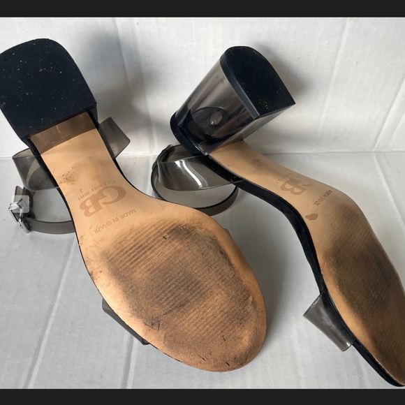 Gianni Bini Clear Lucite Block Heel Shoe Size 7.5 - Picture 8 of 8